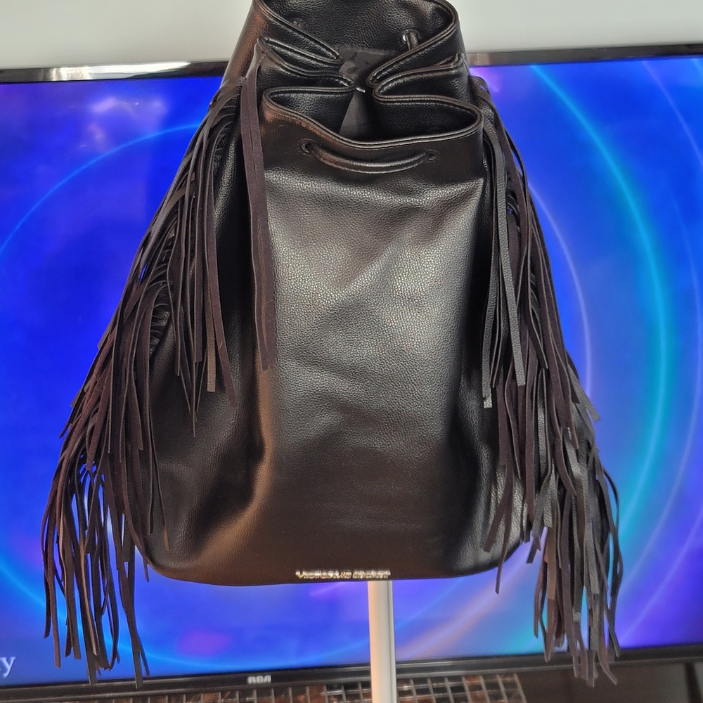 ❗️ VICTORIA SECRET Black Fringe Leather Backpack  ❗️